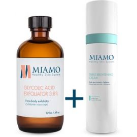 MIAMO KIT GLYCOLIC ACID EXFOLIATOR 3,8% 120 ML + TRIPLE BRIGHTENING CREAM 50 ML