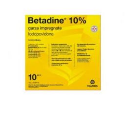 BETADINE*10GARZE IMPREGN 10x10