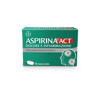 ASPIRINAACT DOLORE E INFIAMMAZIONE 1000 MG COMPRESSE RIVESTITE - MEDICINALE OTC
