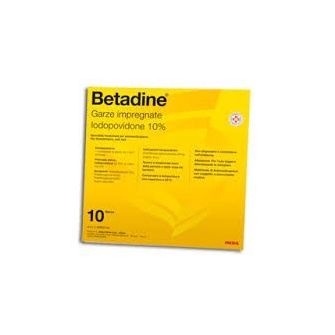 BETADINE*10GARZE IMPREGN 10x10