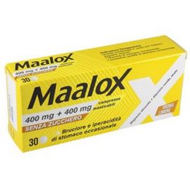 MAALOX*30CPR MAST 400MG+400MG